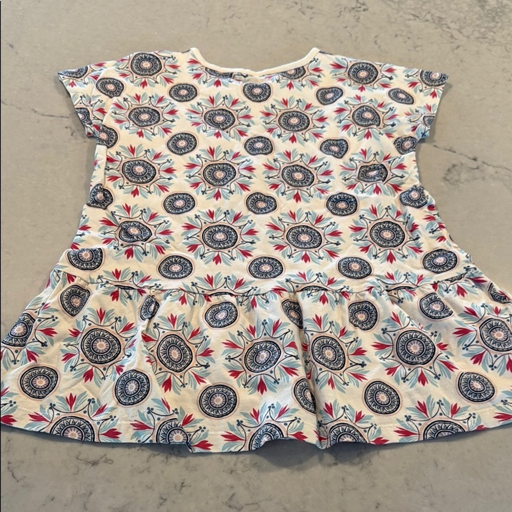 Tea Collection Patterned Top Ruffle Hem - Picture 7 of 10